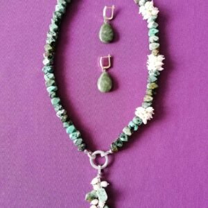 African Natural Stone Jewelry Set