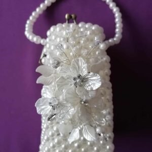 Small White Pearl Handbag